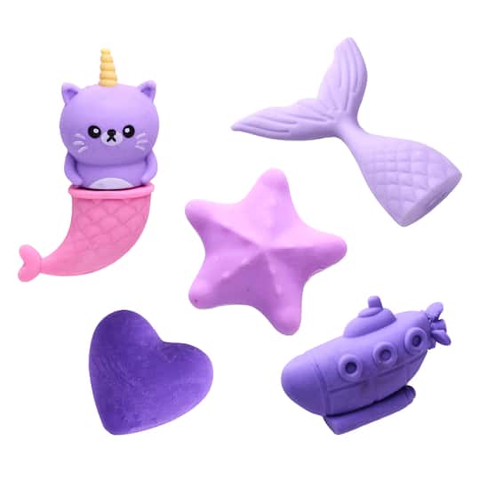 Faber-Castell® Desk Pets Mermaid Eraser Set